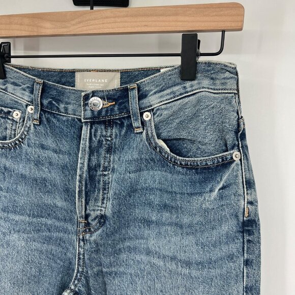 Everlane '90s Cheeky Straight Jean Ankle Length High Rise Size 26 crop Blue Jean - Picture 2 of 13